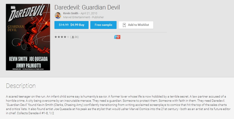 Illustration for article titled Friendly Notice: Daredevil comics on sale in the Play Store!